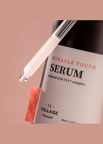 Village 11 Factory Сироватка для обличчя Miracle Youth Cleansing Serum з ретинолом, 50 мл — Крем, Південна Корея (328448447)