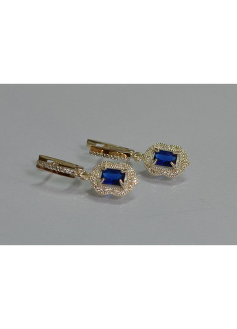 Срібні сережки з золотими вставками Silver Style (367112681)