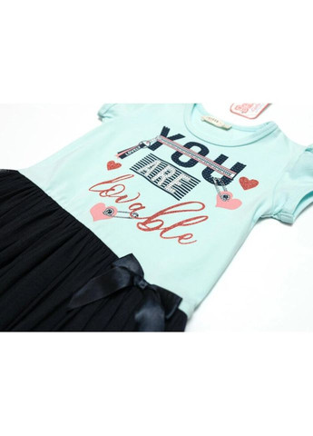 Комбінована сукня з фатиновою спідницею (10840-140g-blue) Breeze (300624976)