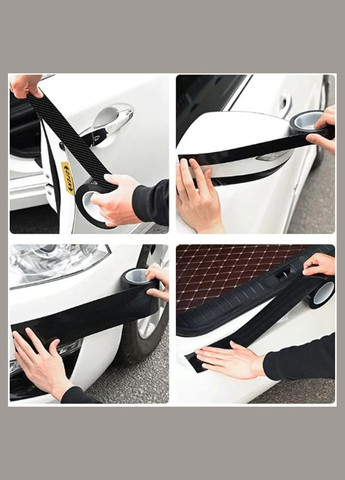 Защитная карбоновая пленка Carbon Fiber для авто 10 см х 5 м Black No Brand (350202671)