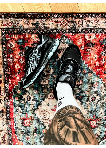 Чорні Осінні кросівки чоловічі і жіночі asics gel-nyc black blue | асікс гель нюк чорні No Brand