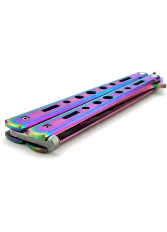 Ніж метелик тренувальний, тупий (не гострий), балісонг для фліпінгу колір градієнт No Brand (370770543)