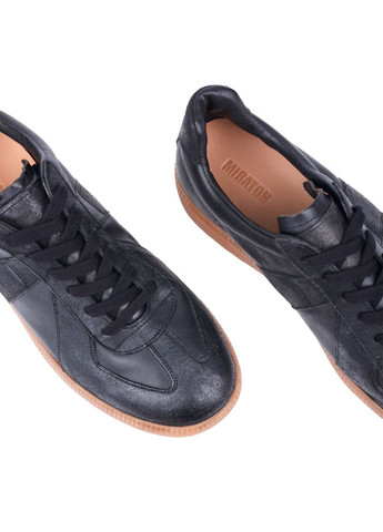 Черные женские кеды 2406-6 черная кожа MIRATON