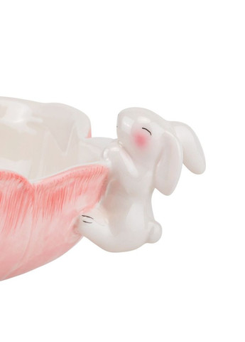 Фруктовница керамическая Весенний сад, розовая, 25*11,5 см No Brand (318890474)