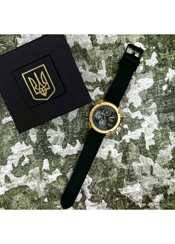 Чоловічий годинник 017GDBK Тризуб золото Gold-Black. (A-042088) Patriot (368994415)