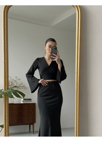 Жіночий шовковий костюм зі спідницею та топом Avanti (367088310)