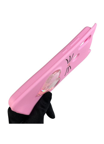 Чехол для P Smart 2019 детский 3д в форме котика переливашка сердечко на хуавей п смарт 2019 розовый Huawei (366021831)