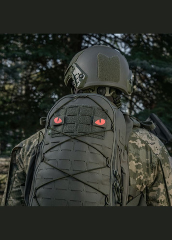 Нашивка Tiger Eyes Laser Cut (пара) Ranger Green/Red/GID M-TAC (315047366)