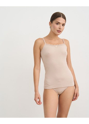 Бежева комплект жіноча майка з трусиками Ozkan