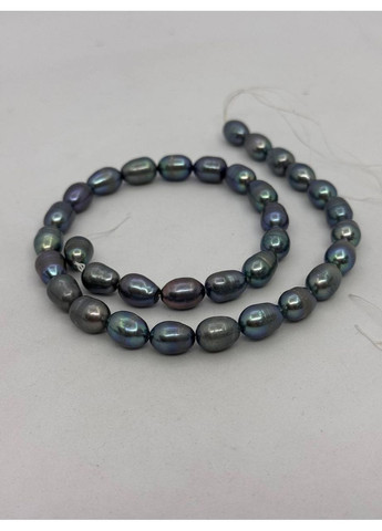 Перли на нитці без застібки 9*11 мм 40 см Комбінований No Brand (350633887)