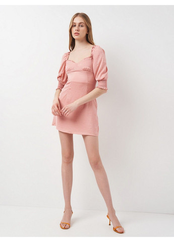 Розовое кэжуал платье H&M однотонное