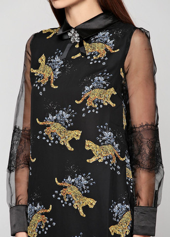 Чорна повсякденний сукня синій Axel