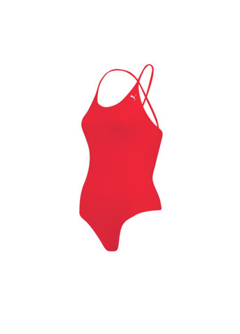 Червоний демісезонний купальник swim women’s v-neck cross-back swimsuit Puma