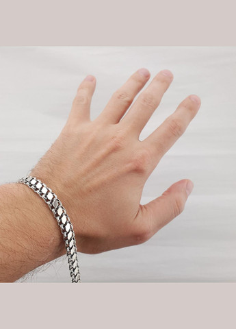 Двосторонній чоловічий браслет зі срібла 925. Довжина 18,5 см. Ширина 9 мм. ZLATO (278643675)