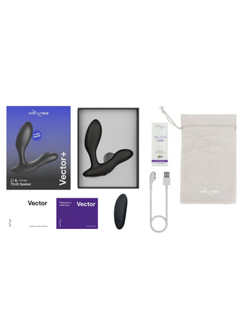 Смарт-вібромасажер простати Vector+ CHARCOAL BLACK We-Vibe (297202248)