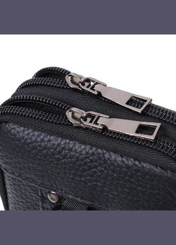 Сумка на пояс на ремінь чоловіча з натуральної шкіри Чорний 35211 Vintage (333299979)