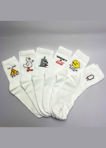 Белые бокс мужских носков 40-45 на 6 пар в подарочной коробке Vakko (306940921)