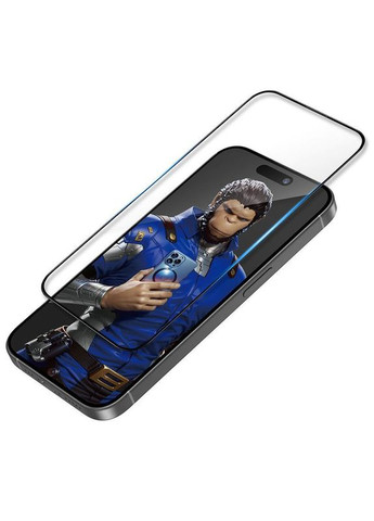 Защитное 3D стекло Invisible Airbag Anti broken для Apple iPhone 15 Pro (6.1") Blueo (369645216)