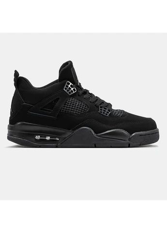 Чорні Осінні кросівки Nike Air Jordan 4 Retro Black Cat CU1110-010