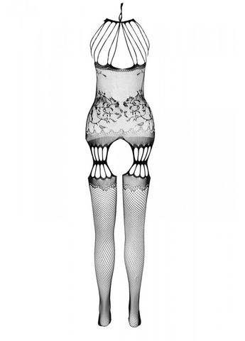 Эротический бодистокинг BS095 black, черный костюм сетка Passion (297138603)