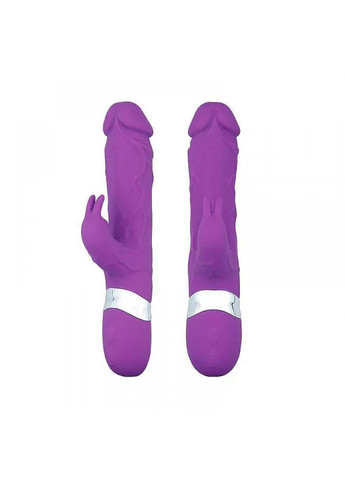 Подвійний вібратор кролик Rabbit Kiss USB чорний силікон + пластик No Brand (303910391)