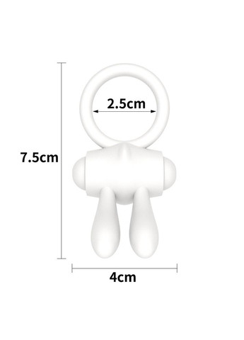 Ерекційне кільце - Power Clit Cockring Rabbit White Lovetoy (322184610)