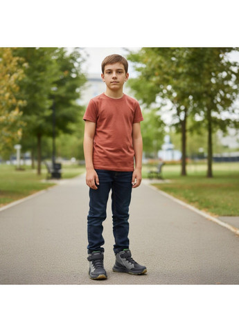 Утеплені демісезоні підліткові черевики хайтопи на липучці для хлопчика підлітка на флісі Клібі Clibee (362200604)