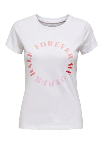 Футболка ONLLOVE LIFE FIT /S TOP BOX JRS 15226018 White HALF S Білий 15226018WHITEHALF Only - (386078770)