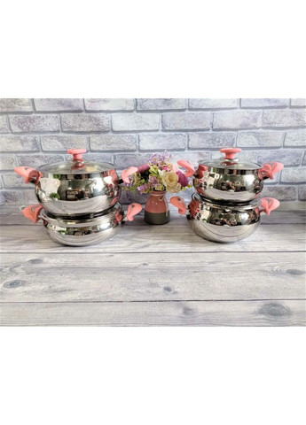 Набор посуды 1028-Pink 22 предмета розовый OMS (349222642)