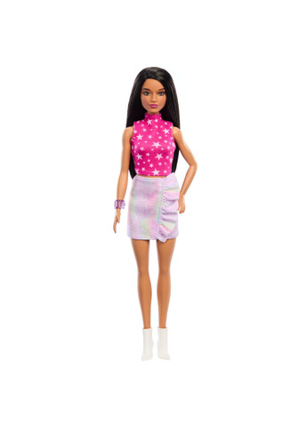 Кукла "Модница" в розовом топе со звездным принтом (HRH13) Barbie (290841374)