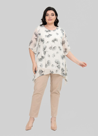 Молочна жіноча блуза хлоя з шифону ескада all posa (ap102445p) A'll Posa