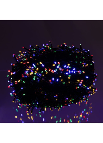 Гірлянда Нитка вулична 1000 LED 100 м на сонячній батареї чорна, мультиколор GarlandoPro SB1000L100MBML No Brand (364685045)