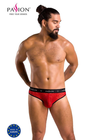 Мужские полупрозрачные трусы Slip Mike XXL/XXXL, красные, под леопард Passion (297573820)