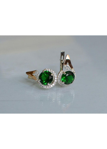 Серебряные серьги с золотыми вставками Silver Style (367112925)