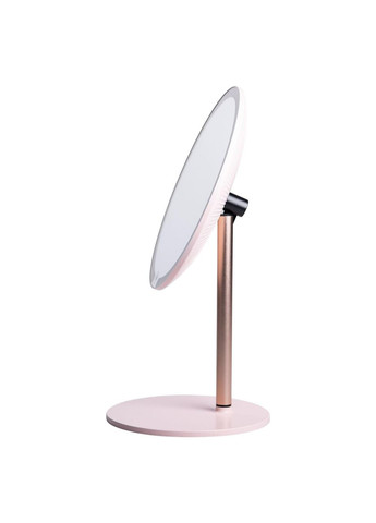 Дзеркало косметичне з підсвічуванням кругле настільне Ø21 см для макіяжу Рожеве HP-10-7AP Yiwu (370707801)