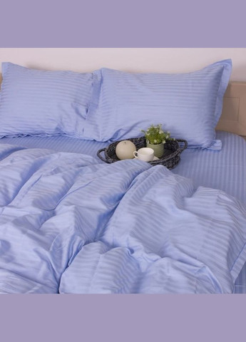Двоспальний комплект Постільної Білизни Страйп Сатин Lilac 180х220 Vital-Textile SP2-7 (331013318)