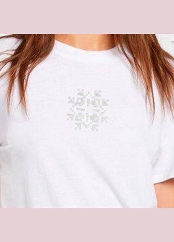 Футболка етно з вишивкою 02-11 жіноча (410777-17-4) No Brand - (330807680)