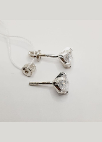 Сережки гвинтики срібло 925° 2,20г. великий камінчик () Сапфір 22С165 (306432419)