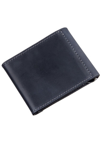 Строгий зажим из натуральной кожи 11202 Синий Grande Pelle (299842156)