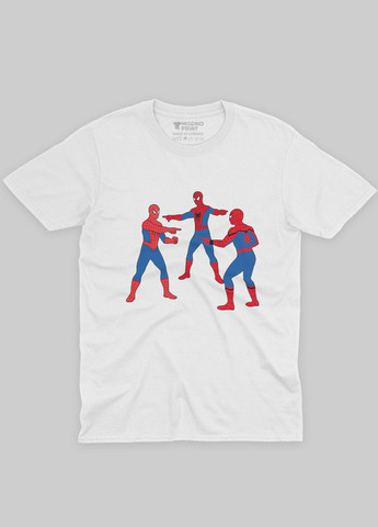 Белая мужская футболка с принтом супергероя - человек-паук (ts001-1-whi-006-014-097) Modno