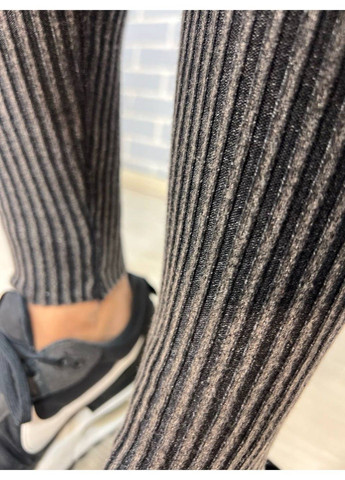 Лосини жіночі U 166 в широкий рубчик щільні теплі висока талія No Brand (305848694)