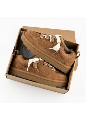 Уггі унісекс кросівки Ловмел коричневі UGG Lo Lowmel Chestnut No Brand (369153014)