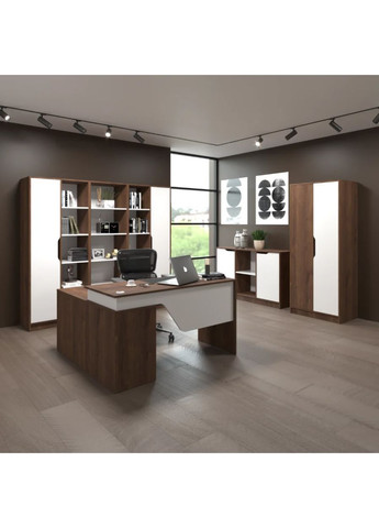 NORD 1R стіл письмовий дуб експресив бронзовий/білий діамант Intarsio (365461368)