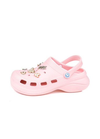 Крокси Fashion 8513-2 розовый с бабочкой (36-40) (260195241)