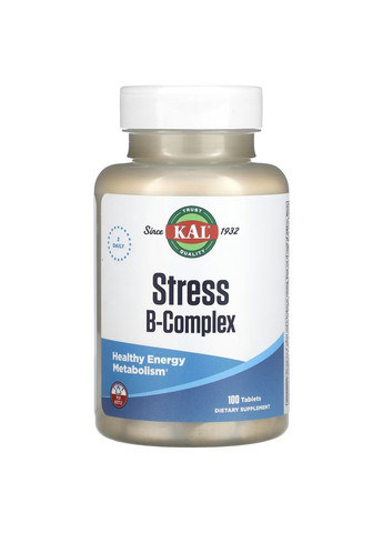 Комплекс Вітамінів Групи B Проти Стресу Stress B Complex - 100 таб KAL (292395876)