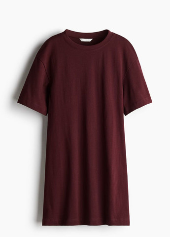 Бордова кежуал сукня H&M однотонна
