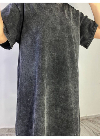 Чорна сукня-футболка жіноча a-n 2666-1 тай-дай оверсайз No Brand