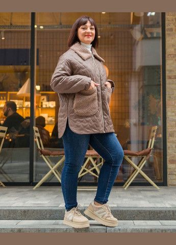 Кавова демісезонна куртка 2059-1 Alenka Plus