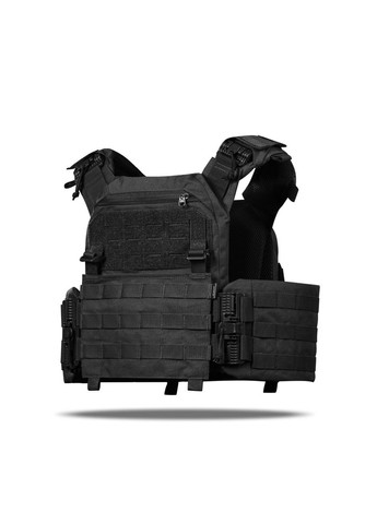 Плитоноска улучшенная (PRO) под бронеплиты 25х30 см. Черная Ukrarmor (333721847)