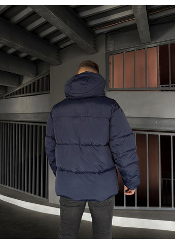 Синяя зимняя зимняя куртка на пуху No Brand